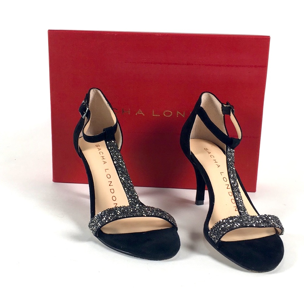 Sacha London Alysha Black Suede Dress Shoes